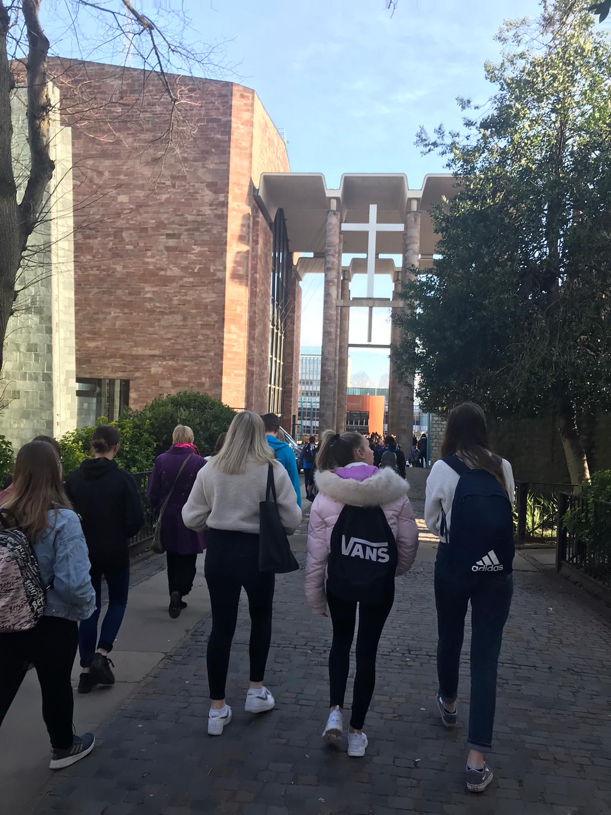 Students on a trip to Coventry University